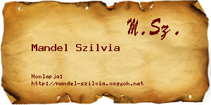 Mandel Szilvia névjegykártya