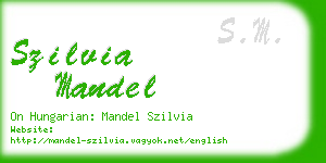 szilvia mandel business card